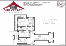 ap. 2 camere 50 mp utili+terasa de 6 mp la 32350 euro