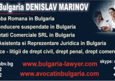 Avocat cu limba Romana din Bulgaria ofer urmatoare servicii: