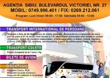 Transport colete si plicuri Romania - Spania / Italia / Franta (tur/retur) TABITA TOUR