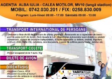 Transport colete si plicuri Alba Iulia - Spania / Italia / Franta (tur/retur) TABITA TOUR