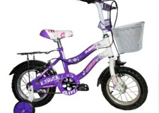 Bicicleta cu roti ajutatoare pentru fetite intre 2 si 4 ani