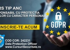 Curs Responsabil cu Protectia Datelor cu Caracter Personal - Tip ANC - Cod COR 242231 Ã¢Â€Â“