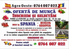 Locuri de munca in strainatate SPANIA (SEGOVIA si HUELVA)