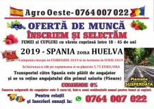Locuri de munca in SPANIA zona HUELVA
