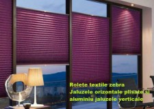 jaluzele textile zebre aluminiu Bucuresti plisate si verticale cu montaj