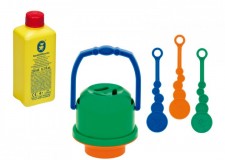 Jucarie baloane sapun Galetusa cu inele si solutie Pustefix Bubbel-Eimer