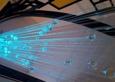 Candelabru CASA SCARII din fibra optica si cristal 1-10 metri inaltime