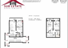 3 camere pe 2 nivele cu scara spirala