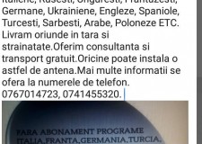 Antene tv-radio fara abonament  0767014723