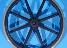 Roata cu cauciuc plin pentru scaun cu rotile