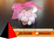 Cilindri transparenti pentru figurine marshmallow - Cutii Rigide