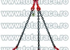 Sistem de ridicare din lanturi cu 3 brate cu carlige cu ochi si siguranta