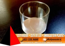 Cilindri transparenti cu fundul din carton gros - Cutii Rigide