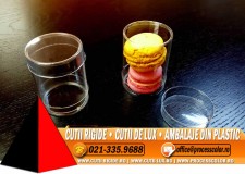 Cilindri din plastic cu o margine indoita pentru macarons - Cutii Rigide