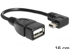 Cablu USB mini tata la USB 2.0-A mama OTG 16 cm - 83245