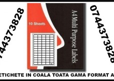 Etichete hartie in coala A4 cu livrare la sediul dvs.