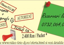 # 2.400 RON = Cameraman + Fotograf + DJ