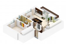 apartament 2 camere, decomandat, 50 mp