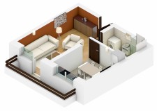 garsoniera 28 mp, in bloc nou