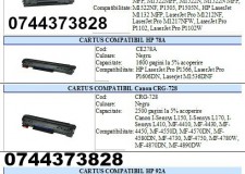 CARTUS pentru imprimante, multifunctionale, copiatoare si faxuri. HP 12A, HP 35A / 36A / 85A, HP 78A, Canon CRG-728, HP 92A, SAMSUNG D104S / MLT-D1042S, SAMSUNG ML-1610 / 2010 / SCX 4521, SAMSUNG D101, SAMSUNG   ML-1610 / SCX 4216, SAMSUNG  SCX 4521.