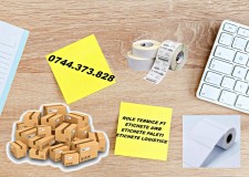 Rola etichete AWB termice autocolante, etichetare paleti, eticheta logistica