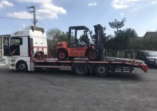 Transport utilaje, stivuitor, nacela