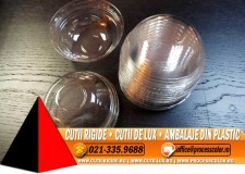 Capace bombate din plastic transparent - Cutii Rigide