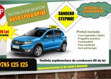 Instructor auto cat B, Sandero Stepway sector 6, 1300 lei totul inclus