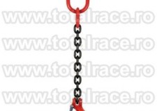 Echipament de ridicare din lant cu un brat cu carlig cu ochi si autoblocare