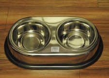 Set dublu castroane inox caini