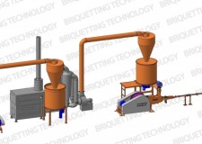 Linie brichetat brichete 300-400 kg/ora din paie