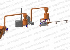 Linie brichetat brichete 400-500 kg/ora din paie