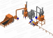 Linie brichetare brichete din paie 600 kg/ora cu diametru 70-75mm