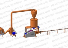 Agrobiobrichet - Linie brichetat brichete 150-200 kg/ora din paie, rapita, soia, tulpuni porumb