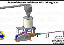 Linie brichetat brichete 150-200 kg/ora din paie