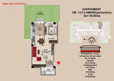 Vand apartament cu 2 camere