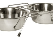 Set dublu castroane cu suport pentru caini de talie mica