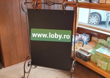 Panou stardal publicitar din fier forjat.