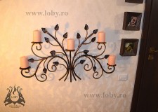 Suport  lumanarii din fier forjat NATURAL