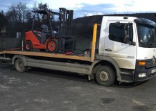 Transport utilaje bobcat nacela, stivuitor